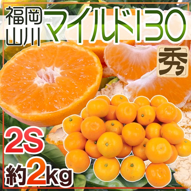 みかん 福岡産 山川みかん ”マイルド130” 秀品 小粒2Sサイズ 約2kg