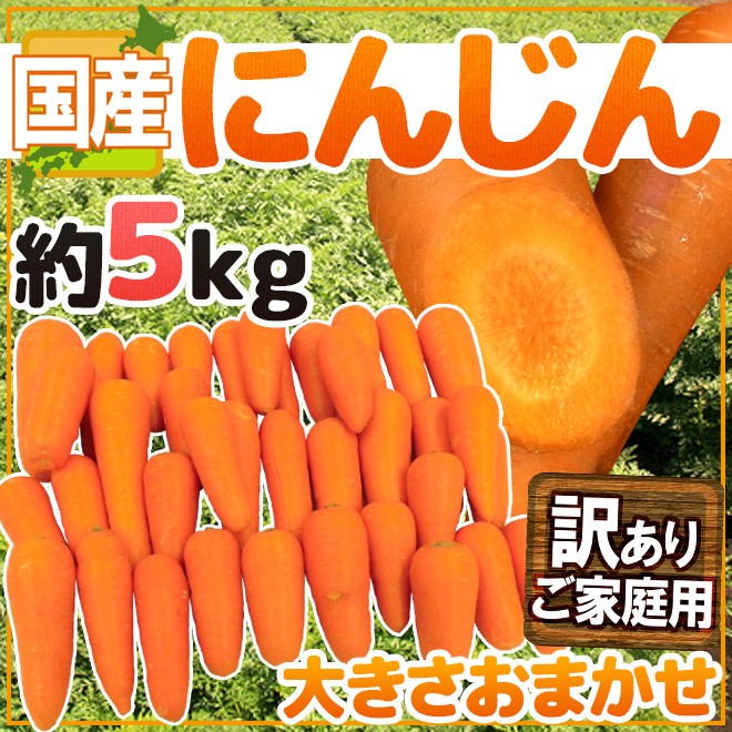 国内産限定！ ”にんじん” 訳あり 約5kg 産地おまかせ 人参 : 1041048