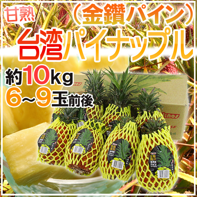 甘熟台湾パイン” 6〜9玉前後 約10kg パイナップル/金鑚パイン/金鑚鳳梨