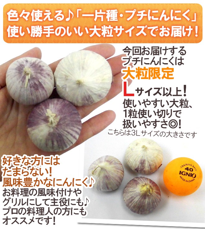 プチにんにく” L/2L/3L 約1kg 送料無料 : くらし快援隊 - 通販