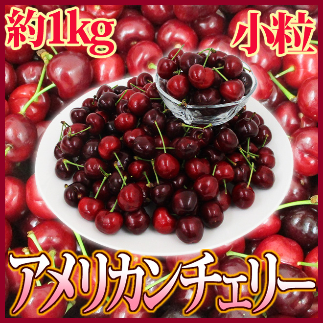 アメリカ産 ”アメリカンチェリー” 小粒 約1kg【予約 5月下旬以降