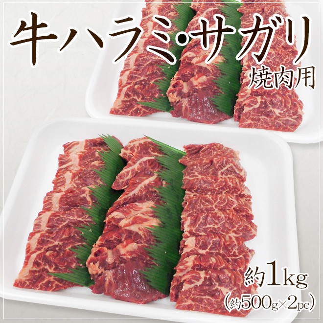 牛ハラミ・サガリ 焼肉用” 約1kg （約500g×2pc） 送料無料 :5522199-u-harayk1kg:くらし快援隊 - 通販 -  Yahoo!ショッピング