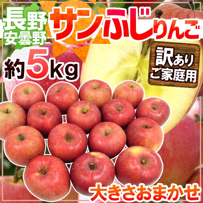 りんご 長野県 安曇野産 ”サンふじりんご” 訳あり 約5kg 大きさおまかせ【予約 11月下旬以降】 送料無料  :2024998-sfuji5kgw:くらし快援隊 - 通販 - Yahoo!ショッピング