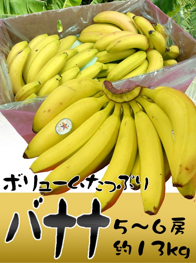 ボリュームたっぷりバナナ 5〜6房 約13kg