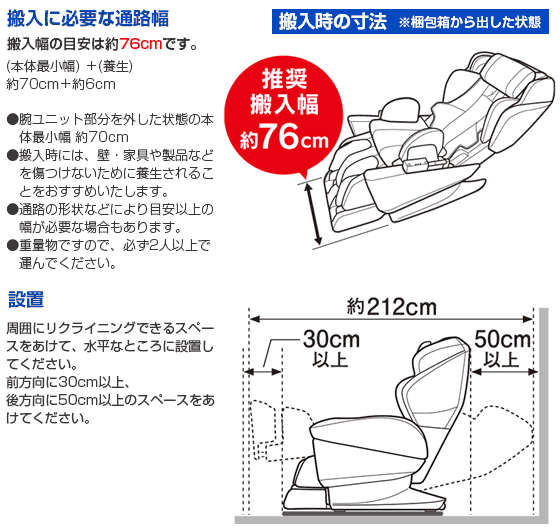 搬入に必要な通路幅