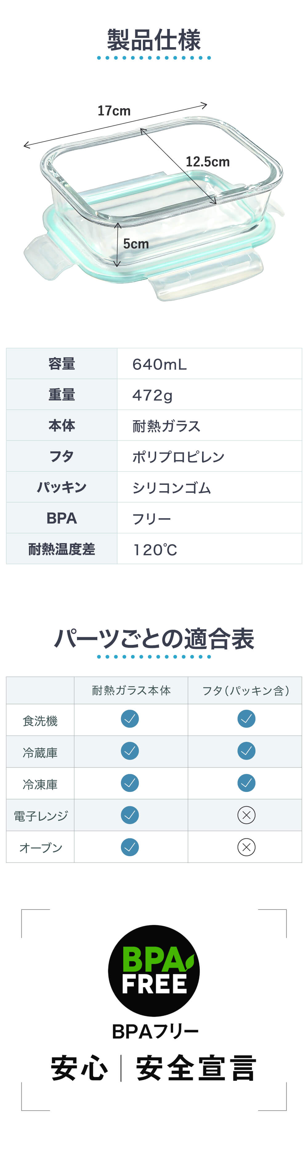 IWANO ガラス容器 製品仕様