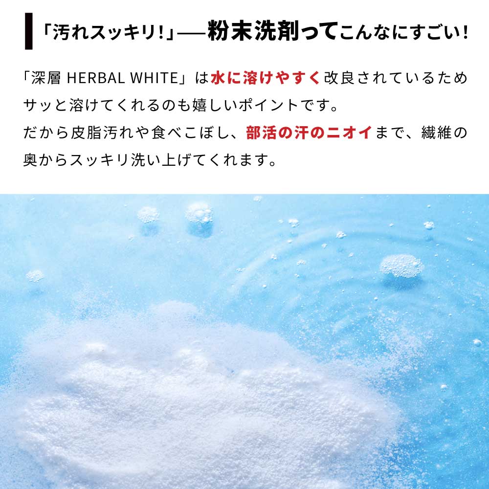 SAKuRAKu（サクラク） 洗濯洗剤【深層 HERBAL WHITE 容器セット】衣類