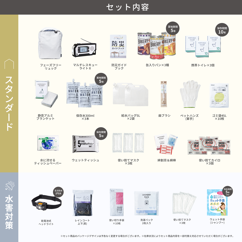 防災リュック 水害