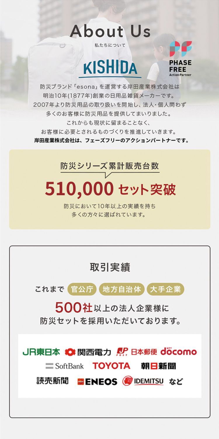 防災リュック エソナ