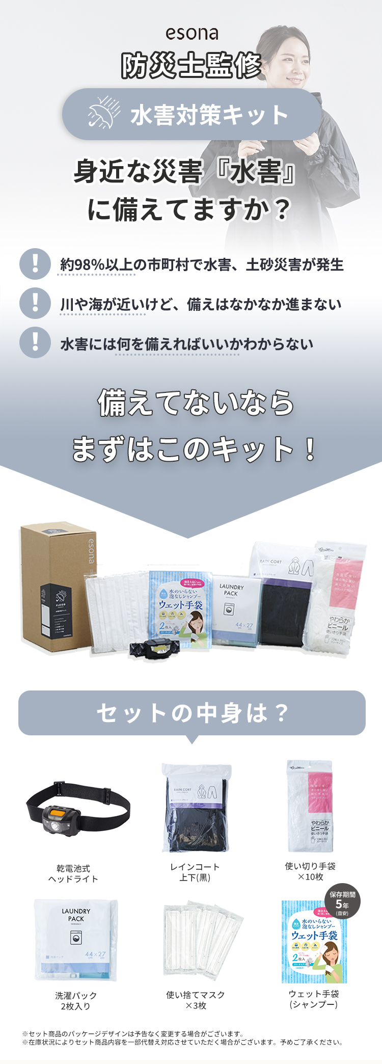 防災リュック 水害