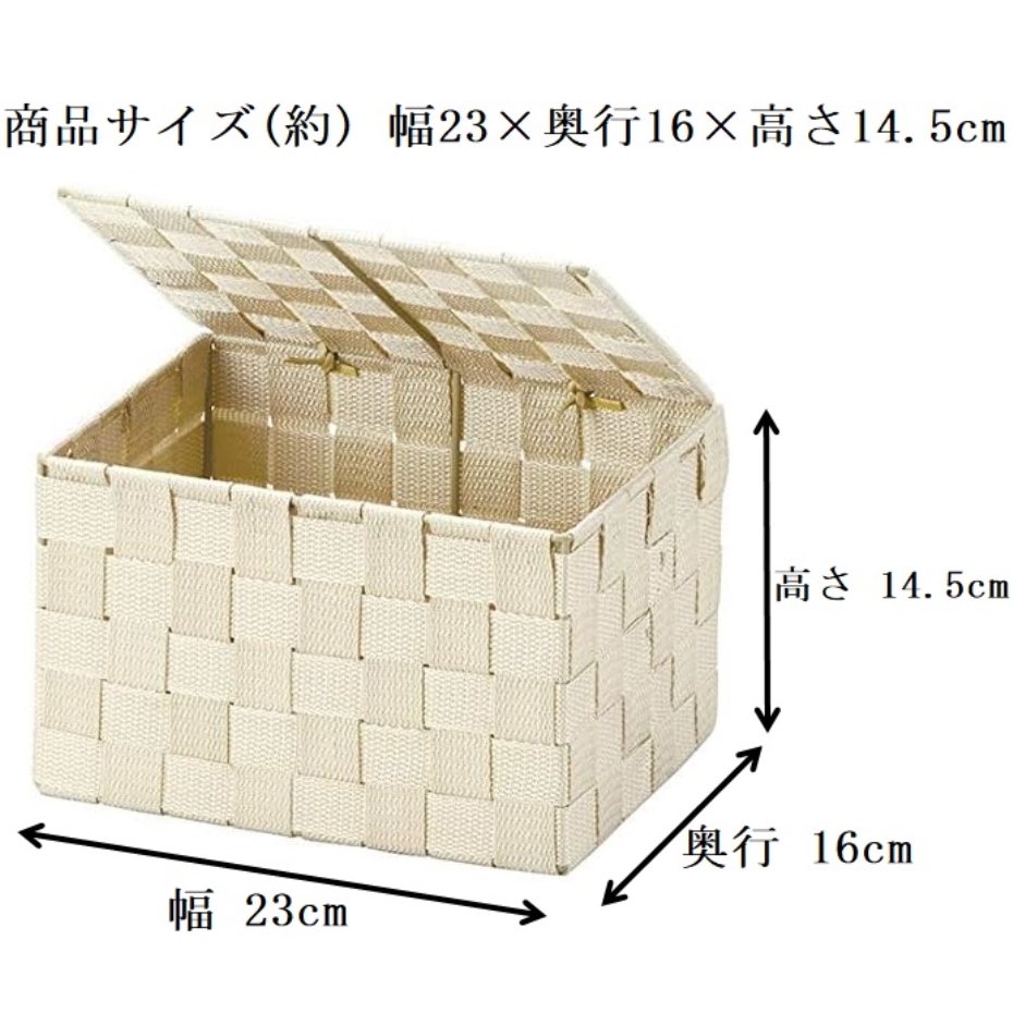 ちどり産業 PPバスケット フタ付き 58-81 BG ベージュ お