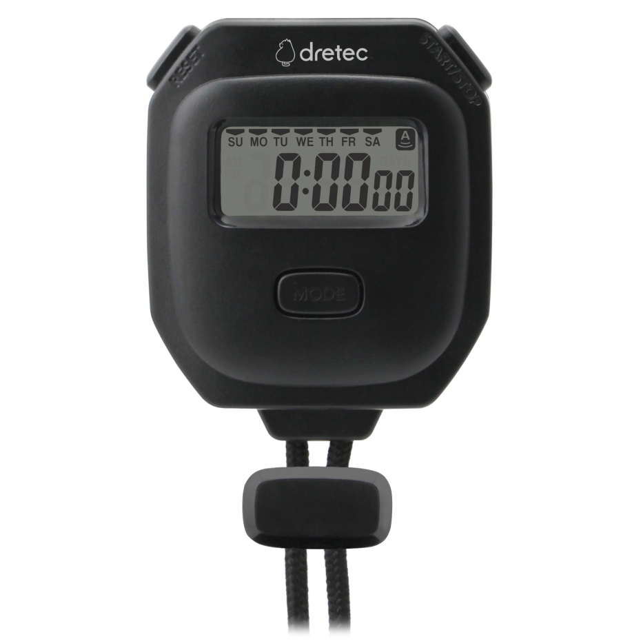 精工舎　電話監査用　測秒器　ストップウォッチ ドリテック ストップウォッチ 「チェム」 SW-125 BK ブラック（ポスト