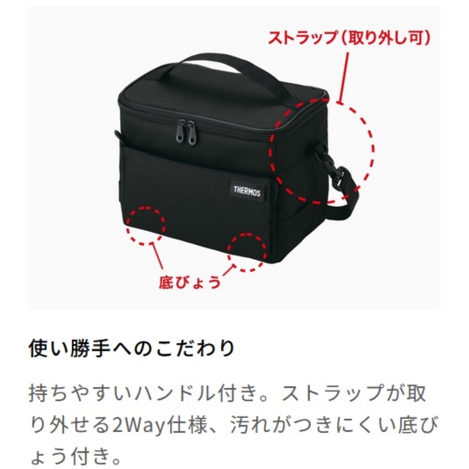 THERMOS（サーモス） ソフトクーラー PFD-0051 5L ALB オールブラック