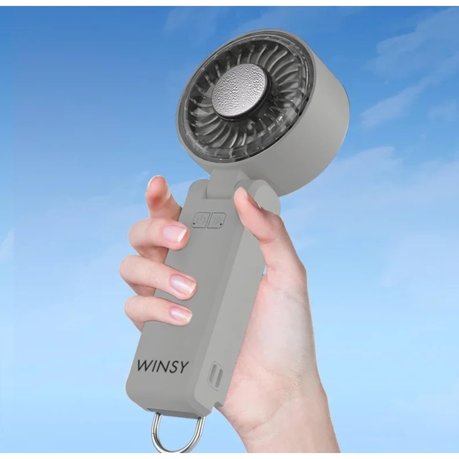 トレードワン WINSY(ウィンジー) USB充電式ペルチェファンタフ グレー