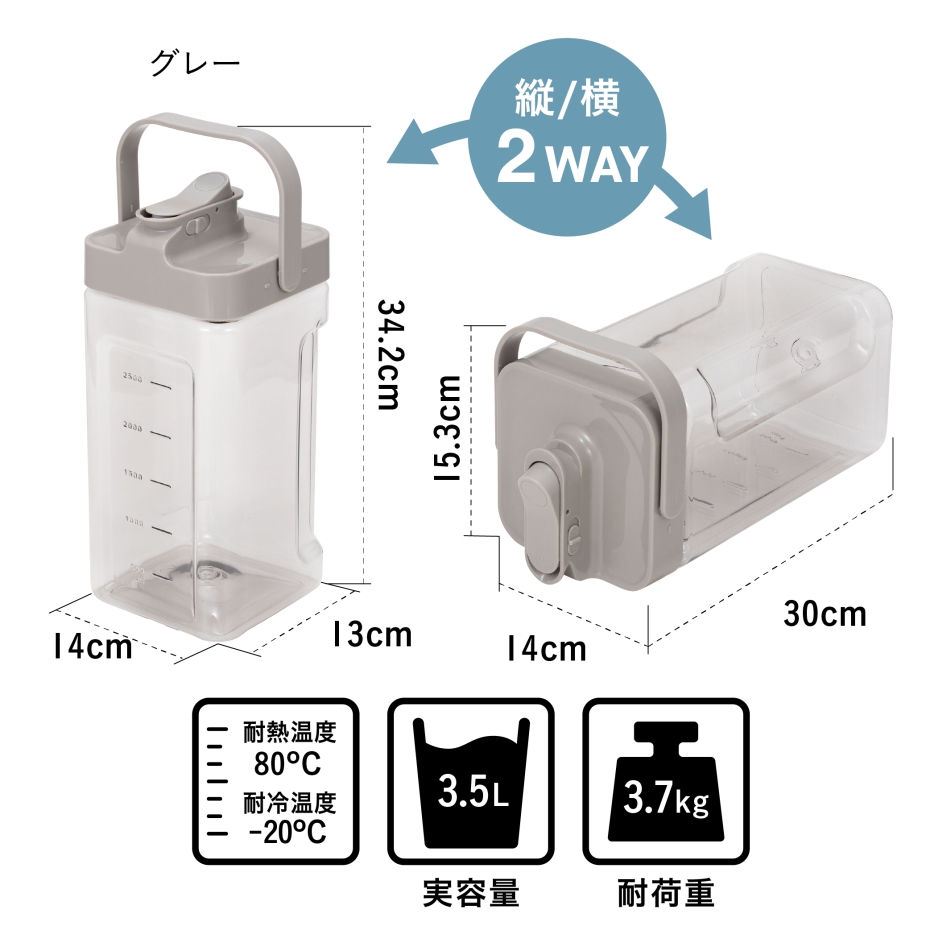 #W13#7A✨かとちゃページ おまとめ購入2品 CB JAPAN（シービージャパン） 冷蔵庫に入れたまま注げるジャグ MEGA