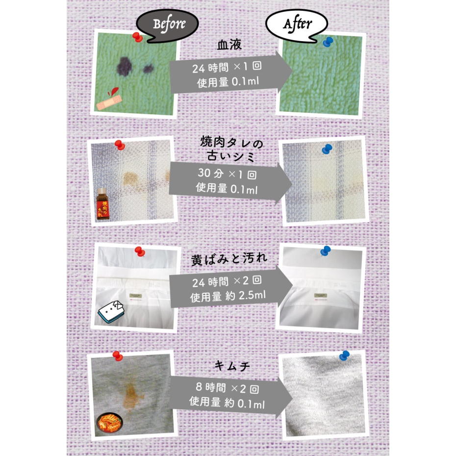 外箱シミあります 宅急便コンパクト) ハッシュ 酵素分解シミ抜き スポッとる BIG