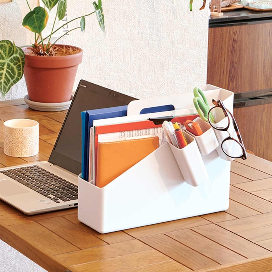 天馬 フィッツ キャリーファイルボックス オレンジ(商品サイズ