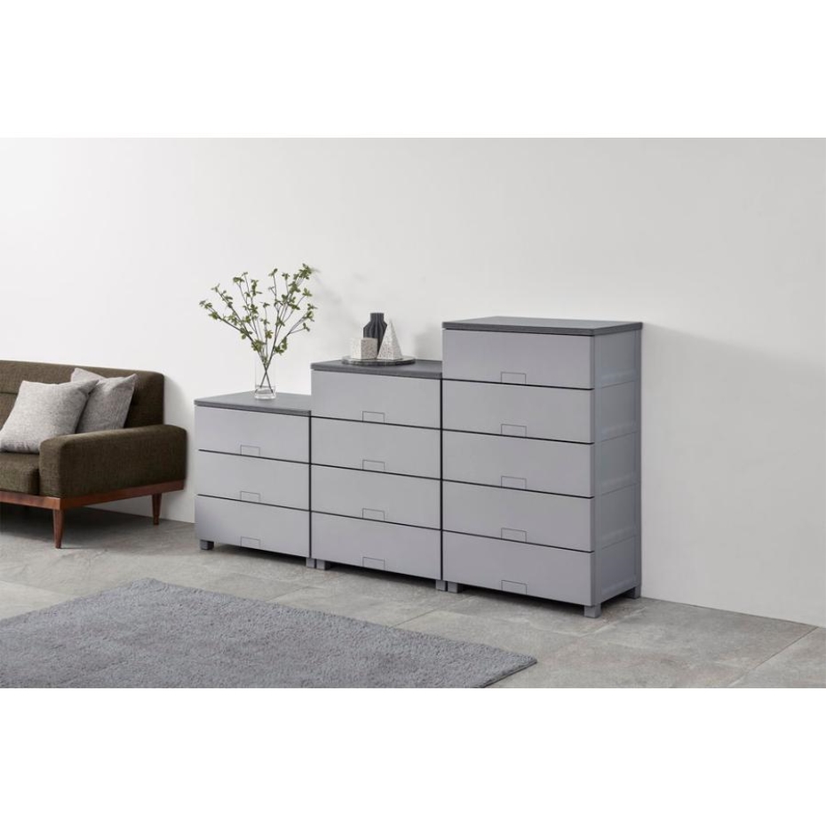 天馬 フィッツチェスト フルフラット 5504 完成品チェスト 4段 グレー