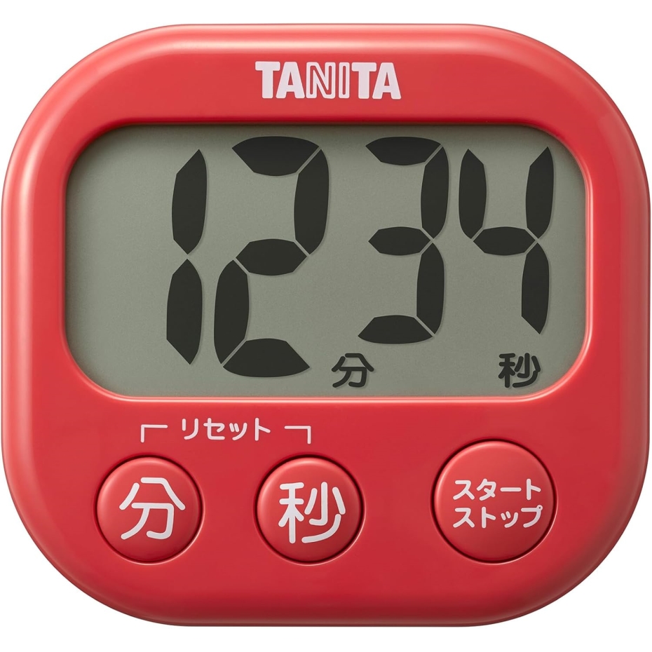 TANITA（タニタ） 抗菌でか見えタイマー TD-429 チェリーレッド