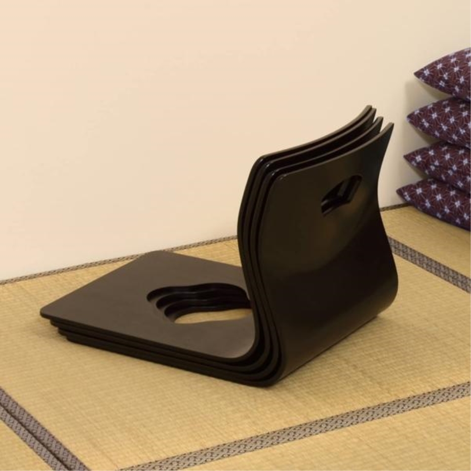 弘益 木製曲げ木座椅子GZ-395 ブラック (1個) (送料別) : くらし壱番館