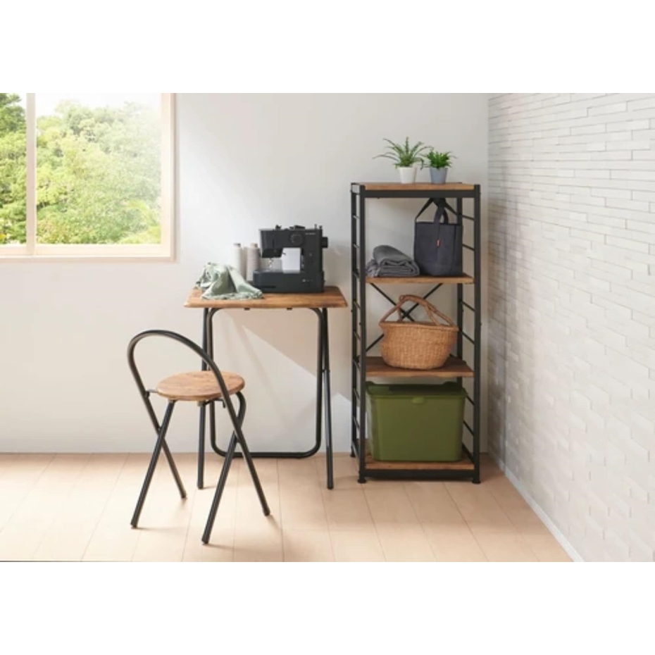 弘益 フォールディングテーブル・チェアセット VTC-6050 BR ブラウン