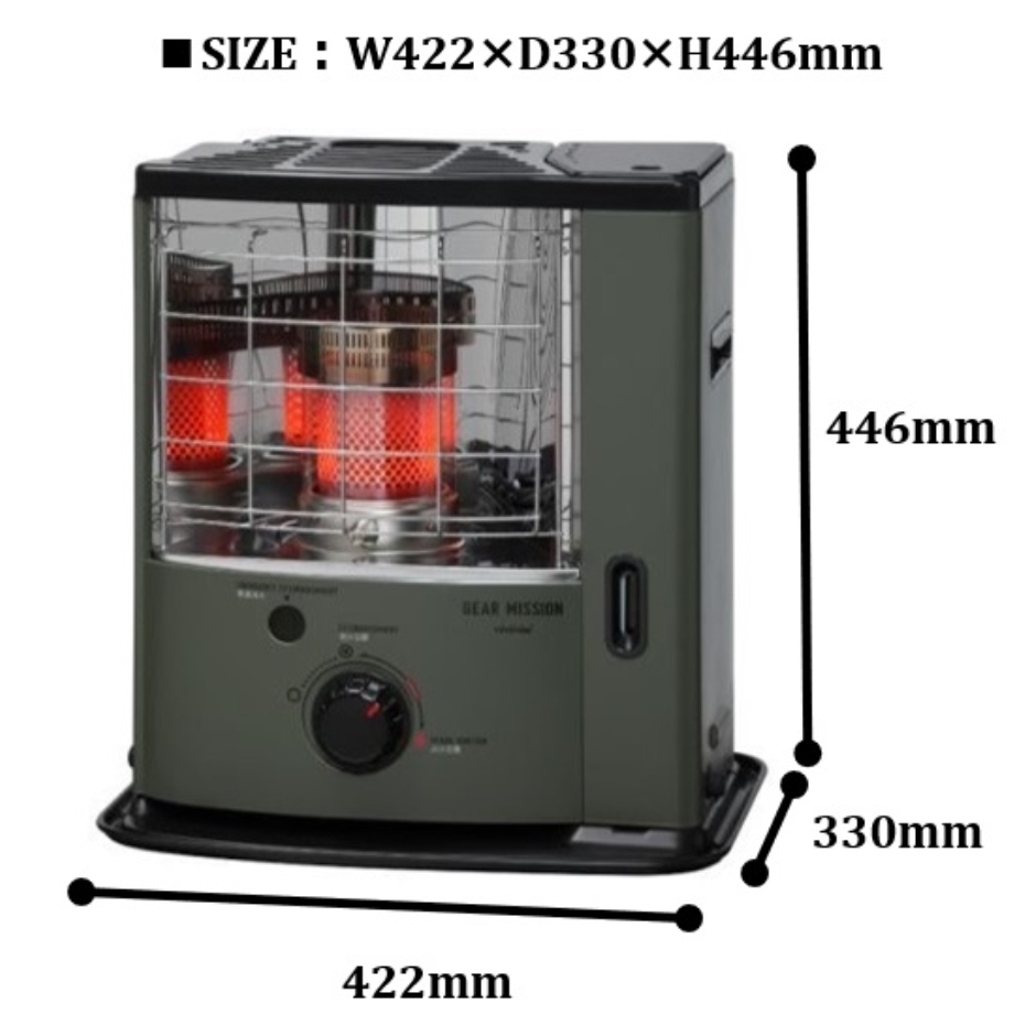 トヨトミ(TOYOTOMI) GEAR MISSION オリーブ RS-GE23 TOYOTOMI トヨトミ GEARMISSION スリムタイプ反射型石油ストーブ RS