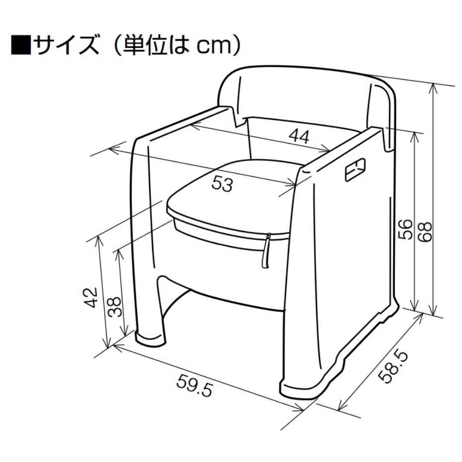 アロン化成 背付ポータブルトイレ 楽立AD : くらし壱番館 - 通販