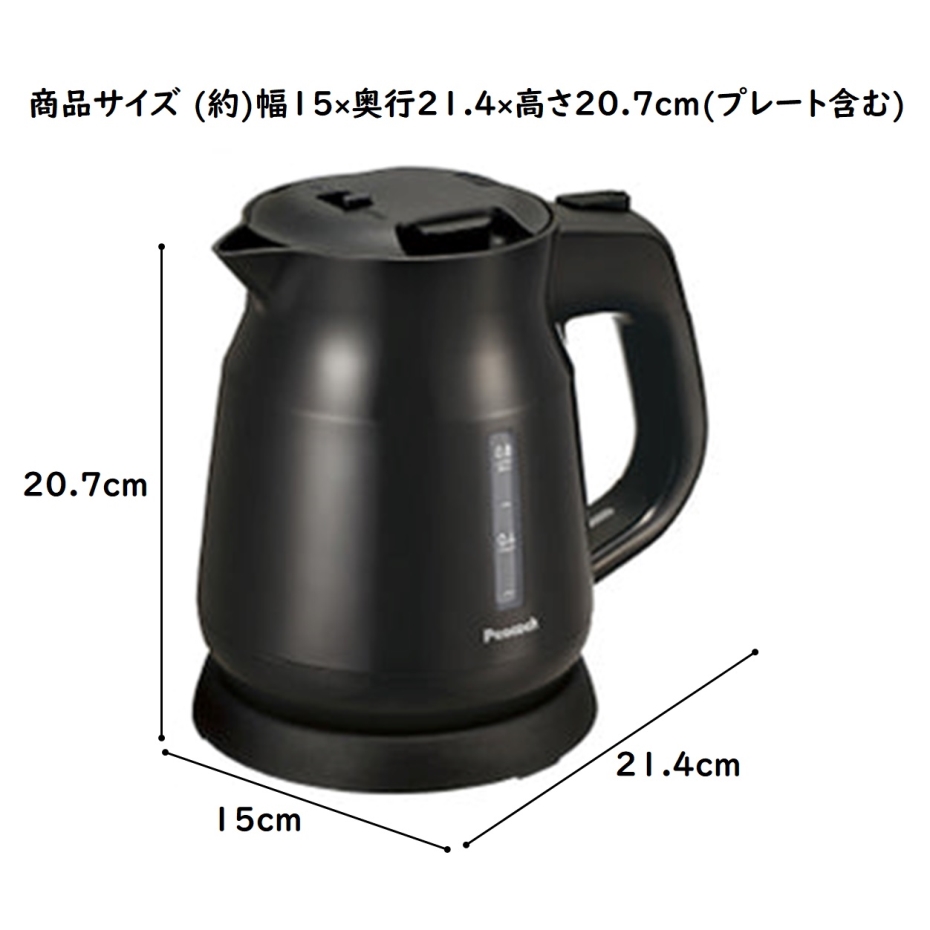 ピーコック魔法瓶工業 ピーコック 電気ケトル 0.8L WGK-08 ブラック