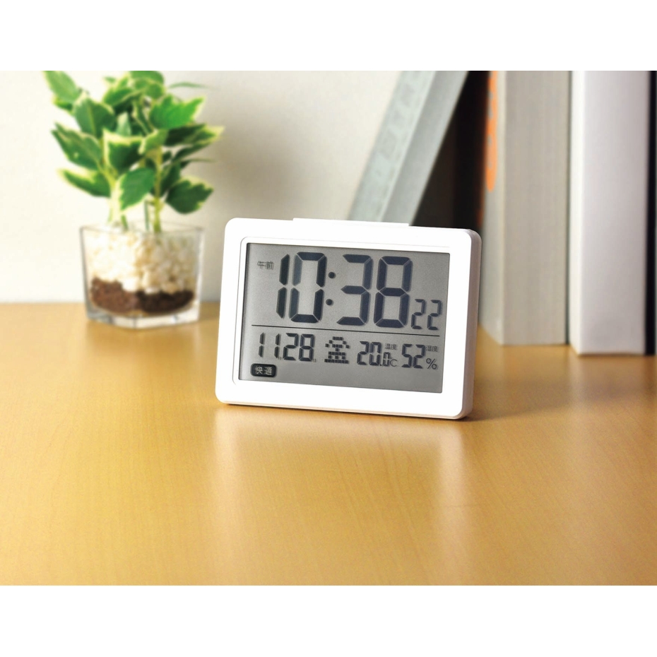 カクセー いまの空気がひと目でわかる 電波時計 (温湿度計付) DO-1