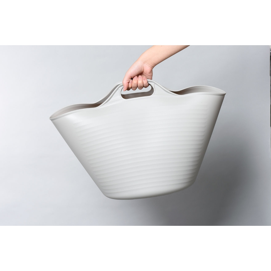 ヒマラヤ化学 やわらかバスケット 丸 L35型 W ホワイト 35L (旧