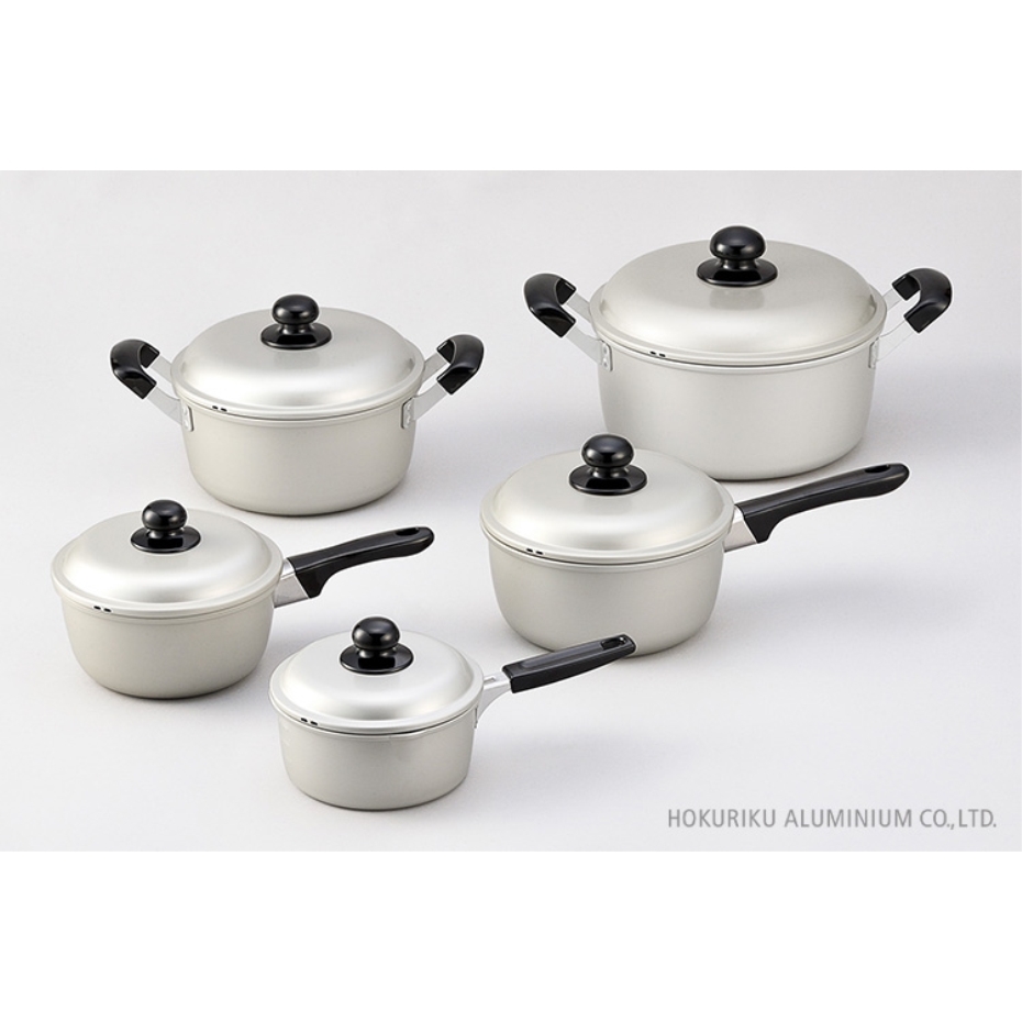 北陸アルミニウム シルビー ミルクパン 14cm (ガス火専用 アルマイト