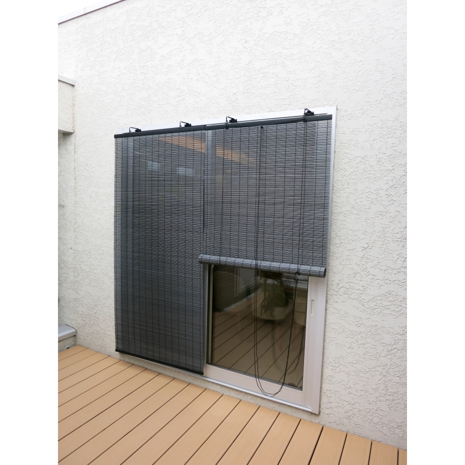 三宅製簾 アルミ配合樹脂製すだれ グランツ 88×135 ブラック
