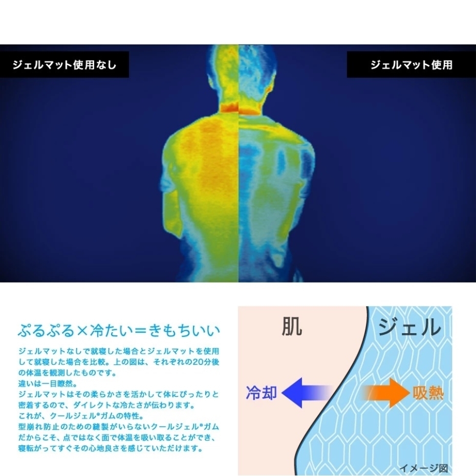 ユーザー 涼感ジェルマット エコ 45×60 U-R383 (幅45×奥行60×高さ0.8cm) ベッド、クッション、ハウス 