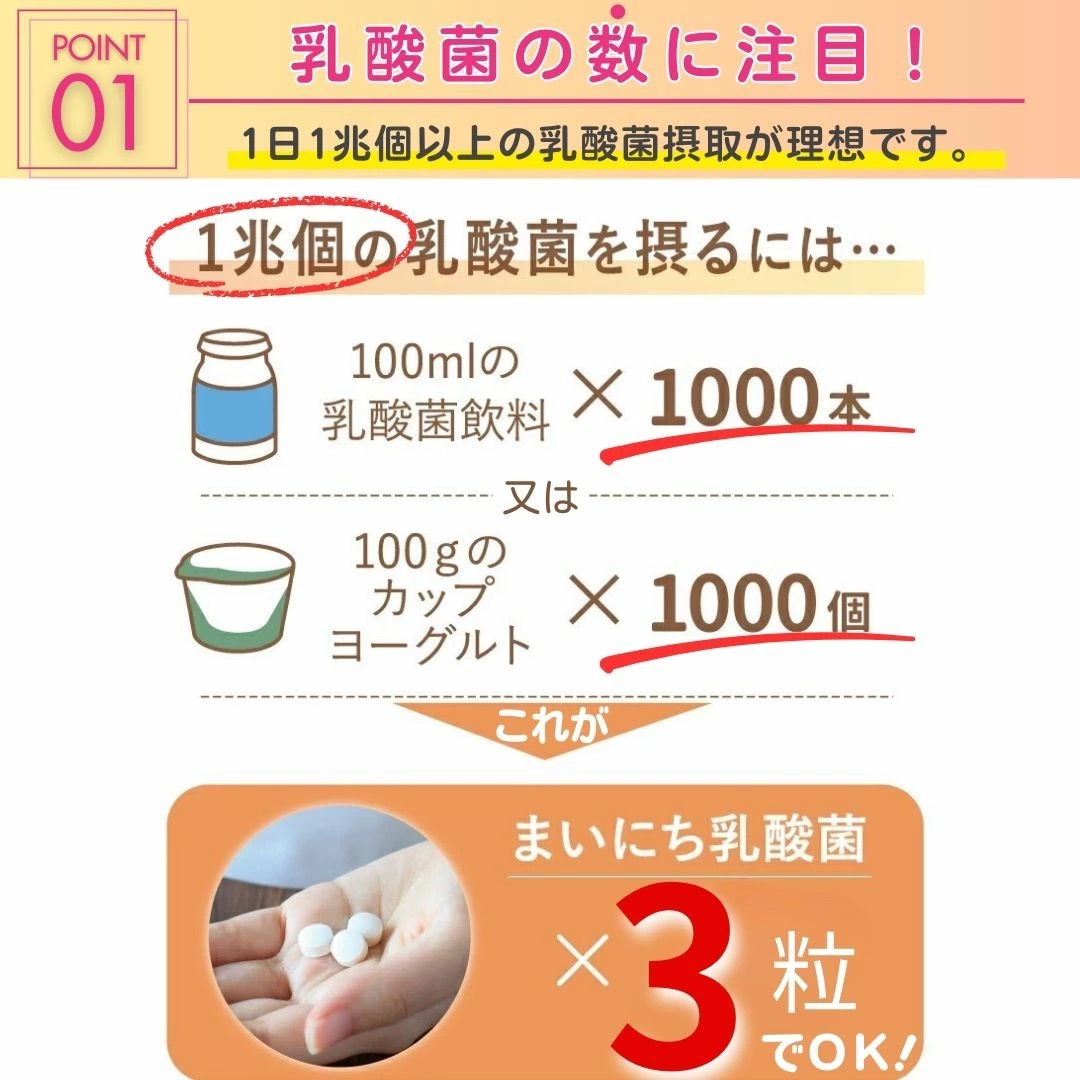 乳酸菌 サプリメント 乳酸菌1兆個 整腸 ビフィズス菌 サプリ 腸内環境