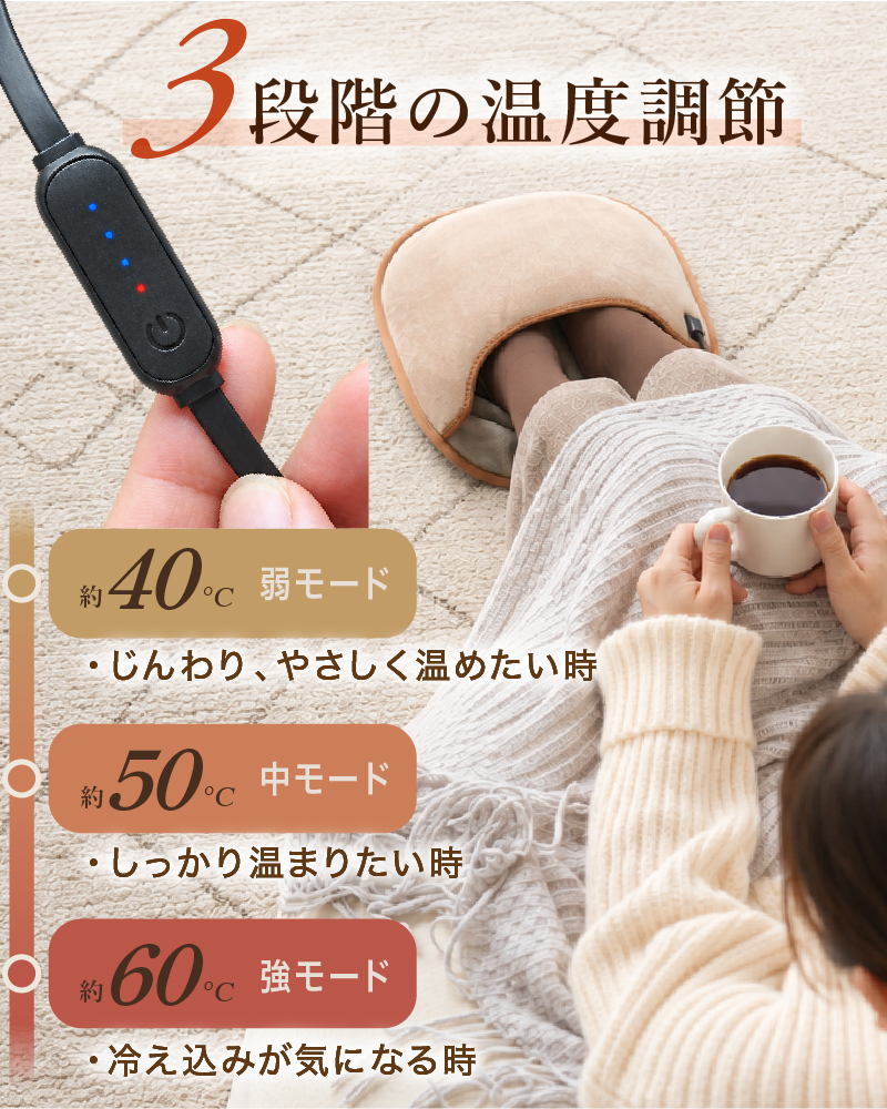 enetanpo フットウォーマー 電気足温器 USB給電 グラフェン 速暖 足元