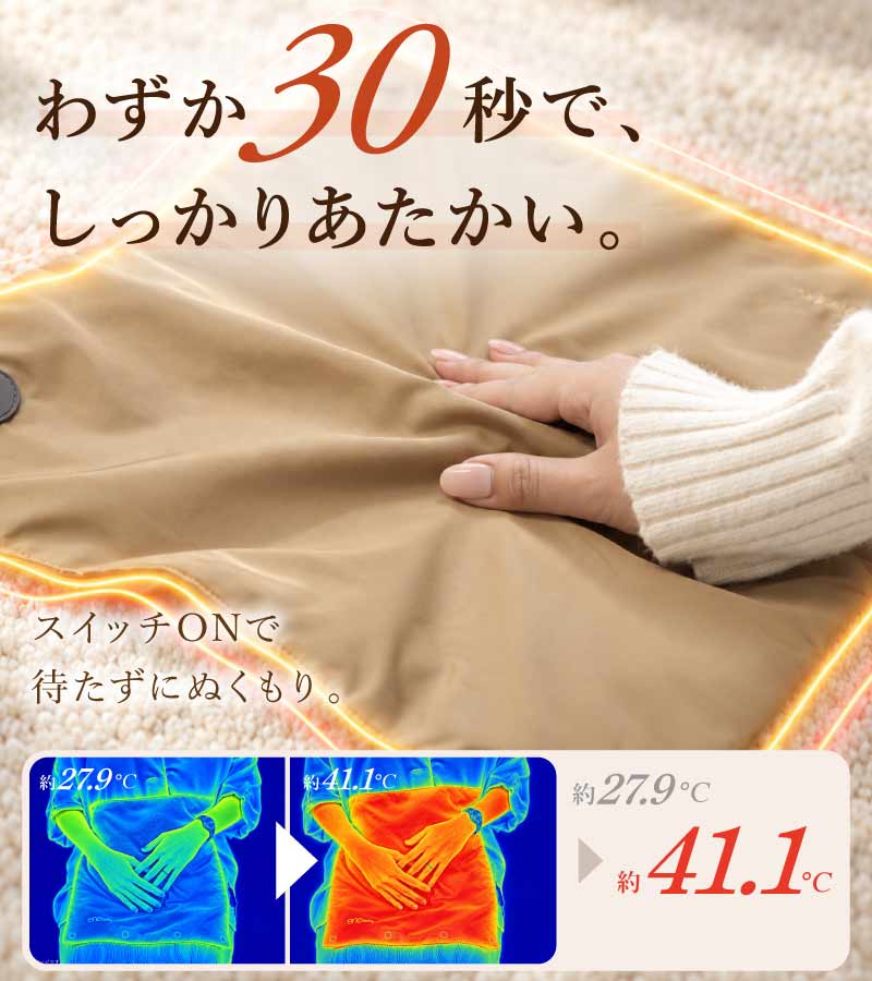 enetanpo 3枚セット ホットマット USB給電 電気マット 一人用 ミニ