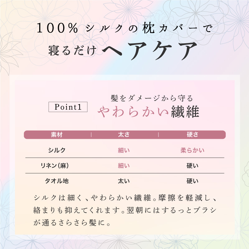 枕カバー シルク