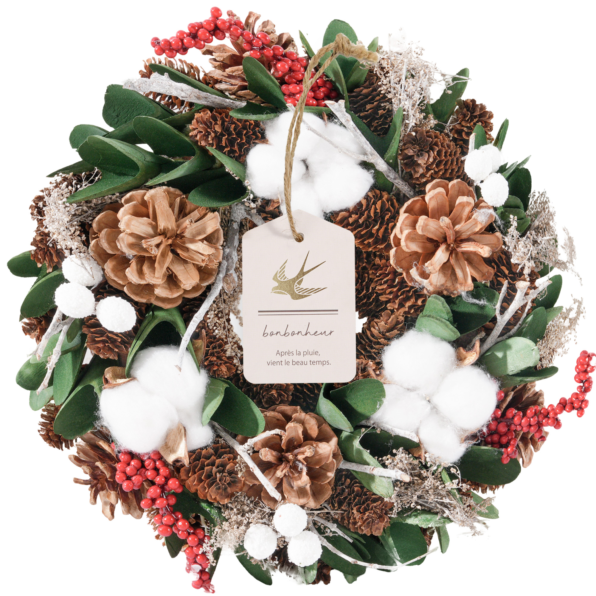 クリスマス リース ギフト オーナメント 約23〜27cm フラワーリース