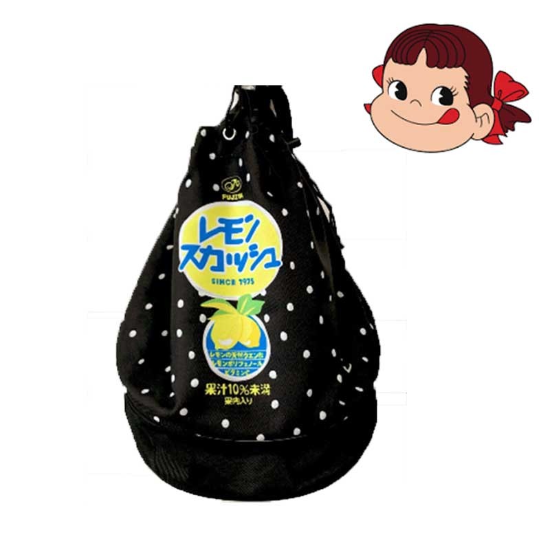 ペコちゃん PEKO バックパック リュックバッグ ブラック レモン 