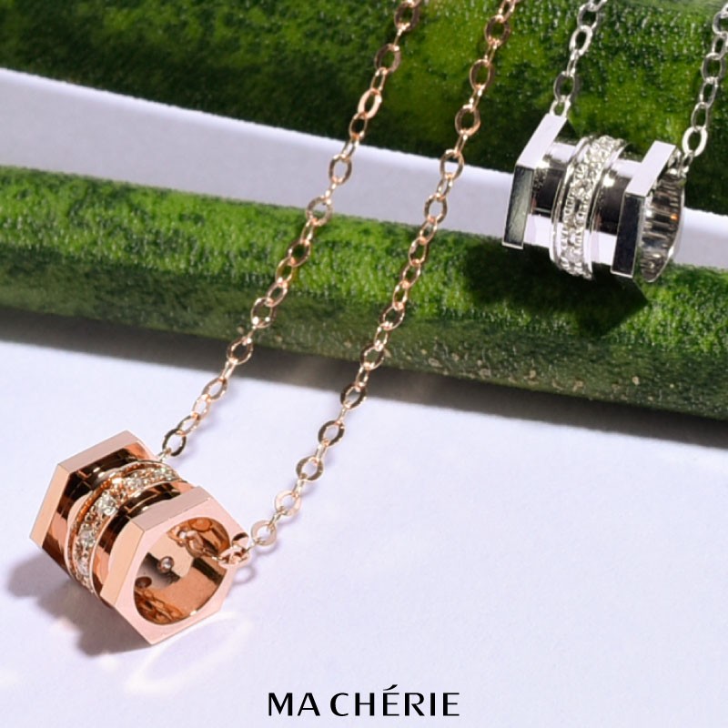 18金 ネックレス レディース K18 ダイヤモンド 四葉 クローバー