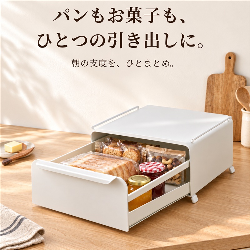MONOWA ブレッドケース 引き出し パンケース 幅34cm 奥行37cm S・M 2