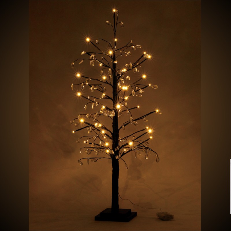 LED クリスマスツリー オーナメント付 Lサイズ ホワイト ブラック LEDブランチツリー クリスタル 8段光 クリスマス リンゴの木 プレゼント  贈り物