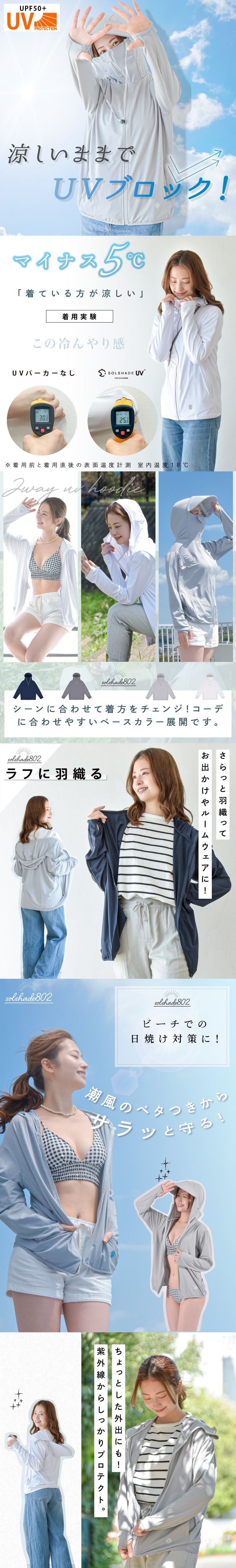 UVパーカー