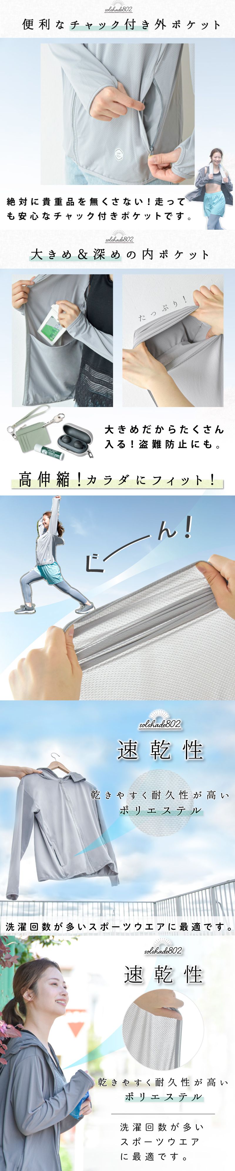 UVパーカー