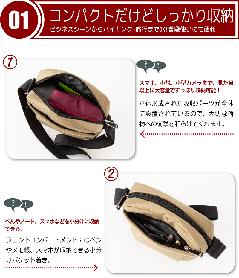 SWISSWIN スイスウィン ショルダーバッグ メンズ レディース 撥