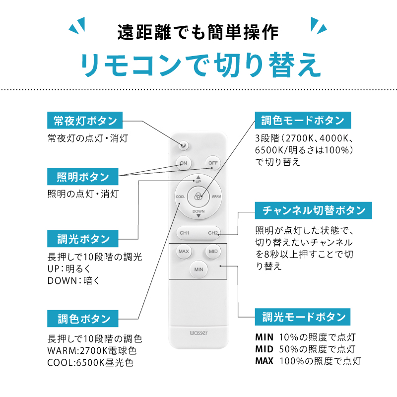 シーリングライト led 8畳 リモコン付き 10段階調光 10段階調色 4300lm 天井照明 照明器具 節電 省エネ 常夜灯 リビング  インテリア照明 おすすめ : wasser407 : E-one イーワン暮らし館 - 通販 - Yahoo!ショッピング