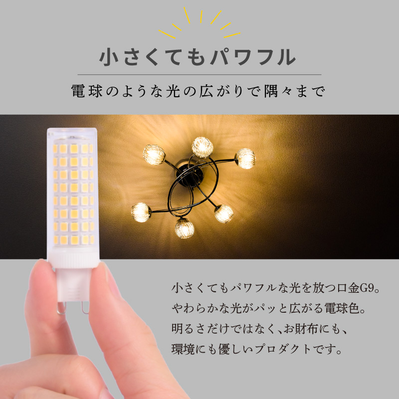 Wasser（大河商事） LED電球 G9 電球色 2900K 40W相当 360度の配