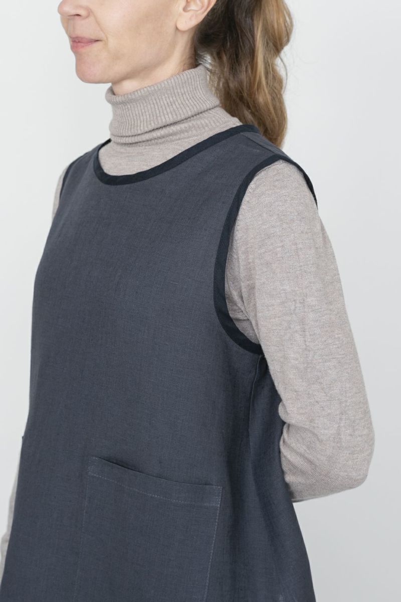 新品未使用★Gauze# ガーゼ ワークタブリエ　ワークエプロン　リネンエプロン fog linen work（フォグリネンワーク） 【2025年 春の新作】fog linen