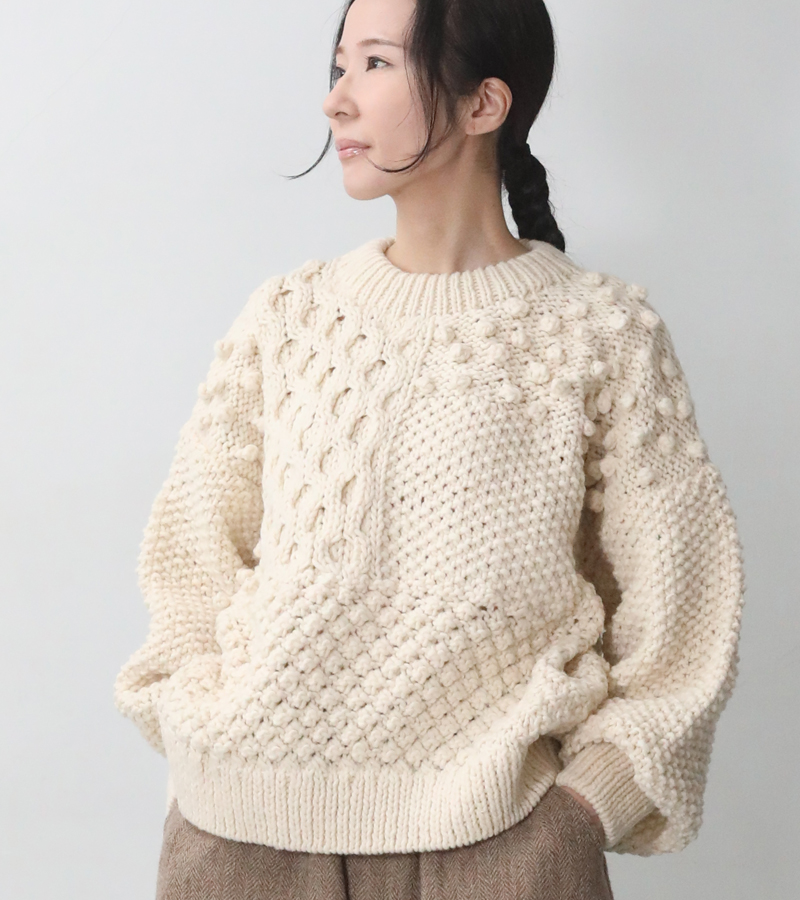 ICHI Antiquites イチアンティークス ペルーハンドニット プルオーバー 