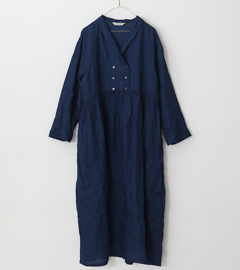 ICHI Antiquites イチアンティークス インディゴリネンドレス ダーク